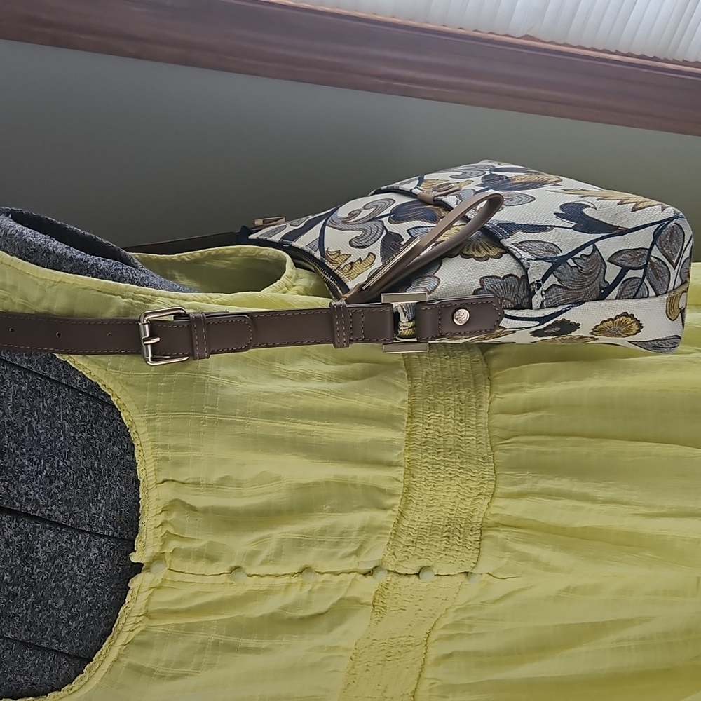 Spartina 449 Linen and leather Floral Shoulder bag - Picture 11 of 15